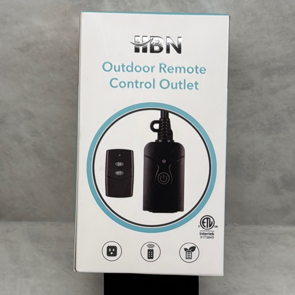 Black Outdoor Remote Control Outlet